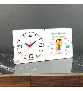 Ailenin Prensesi Ahşap Masa Saati