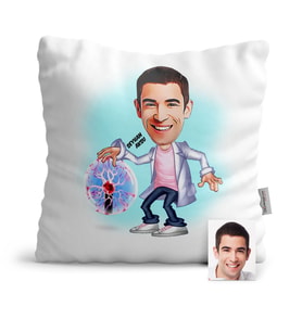 BK Gift Kişiye Özel Bay Elektrik Mühendisi Karikatür  Yastık  1