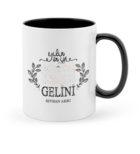 BK Gift Kişiye Özel Yılın En İyi Gelini Siyah Kupa Bardak