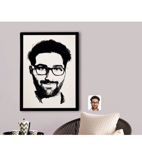 BK Gift Kişiye Özel Erkek Silüet Kanvas Tablo 70x100cm-1A