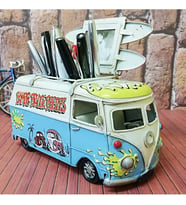 Nostaljik Dekoratif Kalemlikli Çerçeveli Vosvos Minibüs Orta Boy E-4125