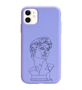 Iphone 11 Çizgi Tasarımlı Mor Lansman Telefon Kılıfı