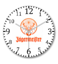 Jagermeister  Duvar Saati Bombeli Gercek Cam