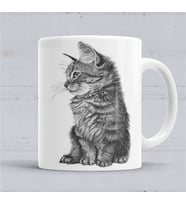 Cat Kedi Kupa Bardak Porselen