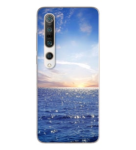 Gün Batımı Tasarımlı Süper Şeffaf Silikon Telefon Kılıfı Xiomai Mi10-pro