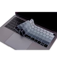 Laptop MacBook Air 13inc Klavye Koruyucu A1932 2018/2019 Amerika İngilizce Baskı (Siyah-Gri)