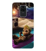 Baby Groot Tasarım Süper Şeffaf Silikon Telefon Kılıfı Xiomai Redmi Note 9