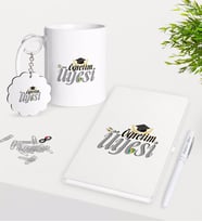 BK Gift Kişiye Özel Öğretim Üyesi Kupa Anahtarlık Beyaz Defter Kalem Hediye Seti-2 (Model 1)
