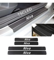 Lada Niva Karbon Kapı Eşiği Koruma Sticker Yapıştırma (4 Adet)