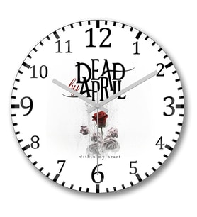 Dead by April Duvar Saati Bombeli Gercek Cam