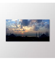 Arty Tablo İstanbulda Gün Doğumu Tablo (Karışık)