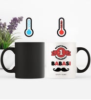 Babalar Gününe Özel Dünyanın 1 Numaralı Babası Sihirli Kupa Bardak  1