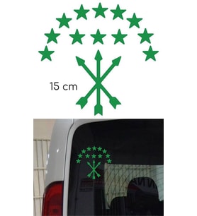 Adige Bayrak Araba Sticker Yeşil 15 cm 2 Adet