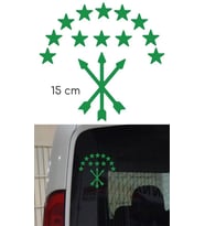 Adige Bayrak Araba Sticker Yeşil 15 cm 2 Adet