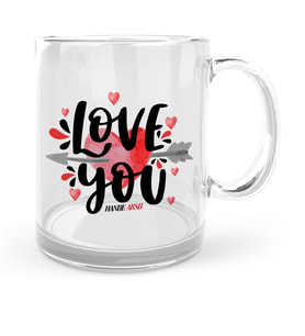 BK Gift Kişiye Özel Seni Seviyorum Cam Kupa Bardak  2