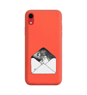 Iphone XR Mektup Tasarımlı Turuncu Lansman Telefon Kılıfı