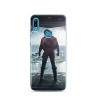 Kaptan Amerika Tasarım Süper Şeffaf Silikon Telefon Kılıfı Huawei Y6 (Prime) 201