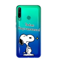 Snoopy Tasarımlı Süper Şeffaf Silikon Telefon Kılıfı Huawei P40 Lite E