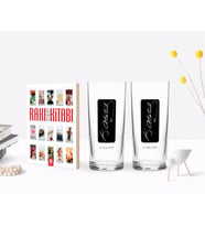 BK Gift Kişiye Özel Renkli Baskılı Atatürk Temalı İkili Rakı Bardağı ve Rakı Cep Kitabı Hediye Seti-30 (Model 1)