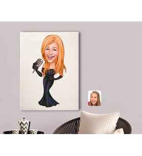 BK Gift Kişiye Özel Assolist Karikatürlü Kanvas Tablo 70x100cm-1