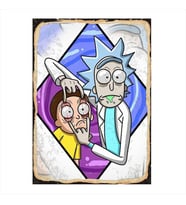 Tablomega Rick And Morty Dizisi Desenli Ahşap Tablo