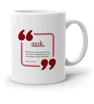 BK Gift Kişiye Özel Aşık Beyaz Kupa Bardak  3