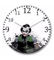 Batman Joker Duvar Saati Bombeli Gercek Cam