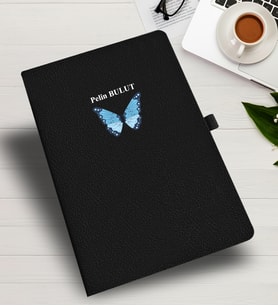 KİŞİYE ÖZEL KELEBEK TEMALI  DEFTER &  AJANDA