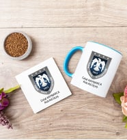 Hava Kuvvetleri Mavi Kupa Bardak Ve Bardak Altlığı Seti