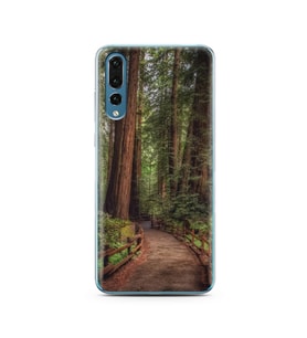 Orman Yol Tasarımlı Süper Şeffaf Silikon Telefon Kılıfı Huawei P20 Pro  