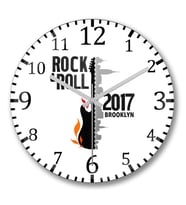 Rock N Roll 2017 Duvar Saati Bombeli Gercek Cam
