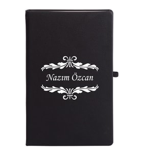 İsim Tasarımlı Kişiye Özel Defter (Farklı Renk Seçenekleri) (Siyah)