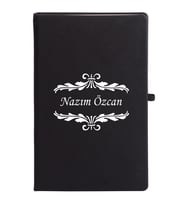 İsim Tasarımlı Kişiye Özel Defter (Farklı Renk Seçenekleri) (Siyah)