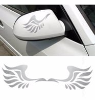 GÜMÜŞ RENK MELEK KANADI OTOMOBİL AYNA STİCKER CS036