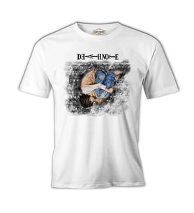 Death Note - Upside Down Beyaz Erkek Tshirt