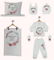 Pia Baby GL 1912-06 İsme Özel Yastık Battaniye Zıbın Set