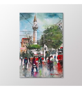Arty Tablo Suluboya Camii ve Tramvay Tablo (Karışık)