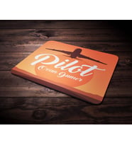 Kişiye Özel Kaptan Pilot Tasarımlı Mouse Pad (Renksiz)