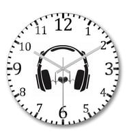 I Love Muzic Müzik Duvar Saati Bombeli Gercek Cam