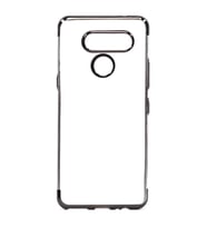 LG K50S Kılıf Zore Dört Köşeli Lazer Silikon Kılıf (Siyah)