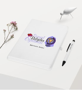 BK Gift Kişiye Özel Sosyal Bilgiler Öğretmeni Temalı Beyaz Defter Kalem Hediye Seti - 2