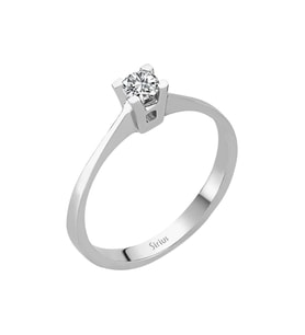 Sirius E Renk 0,14 Karat Pırlanta Tektaş Yüzük 0701R0008