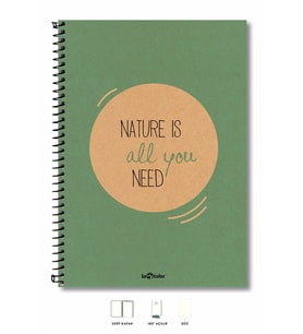 A4 Defter Düz 200 syf Yeşil Eco