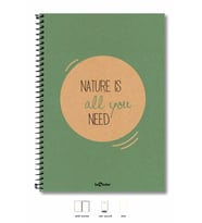 A4 Defter Düz 200 syf Yeşil Eco