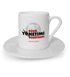 BK Gift Kişiye Özel Büro Yönetimi Öğretmeni Türk Kahvesi Fincanı