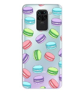 Macaron Tasarımlı Süper Şeffaf Silikon Telefon Kılıfı Xiomai Redmi Note 9