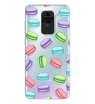 Macaron Tasarımlı Süper Şeffaf Silikon Telefon Kılıfı Xiomai Redmi Note 9