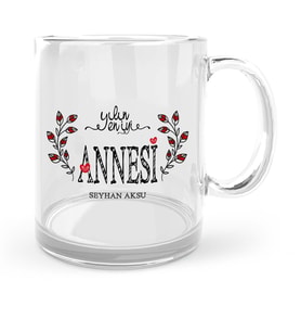 BK Gift Kişiye Özel Yılın En İyi Annesi Cam Kupa Bardak  3