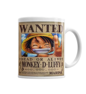 One Piece Wanted Luffy Kupa Bardak Porselen