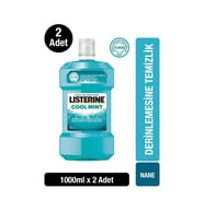Listerine Cool Mint Ağız Bakım Suyu 1000 ml x 2  (Standart)